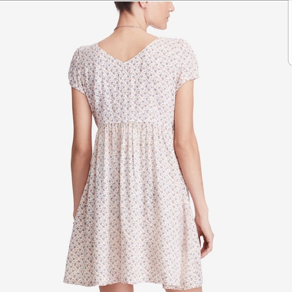 SOLD {Ralph Lauren} Vintage V Neck Babydoll Dress - Picture 2 of 7
